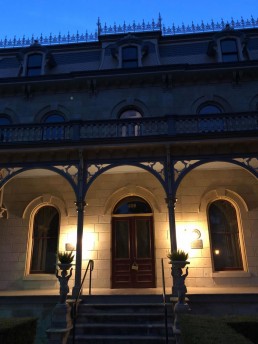 photograph of Steves Homestead at night